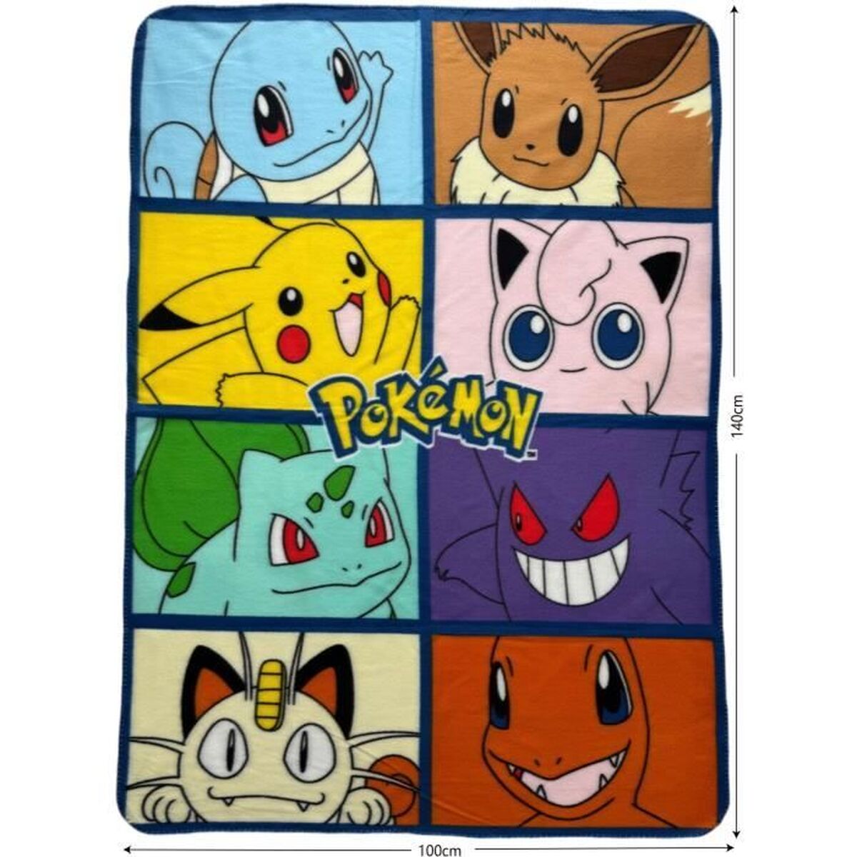 Deken Pokémon 12 x 10 x 24 cm Multicolour dieren