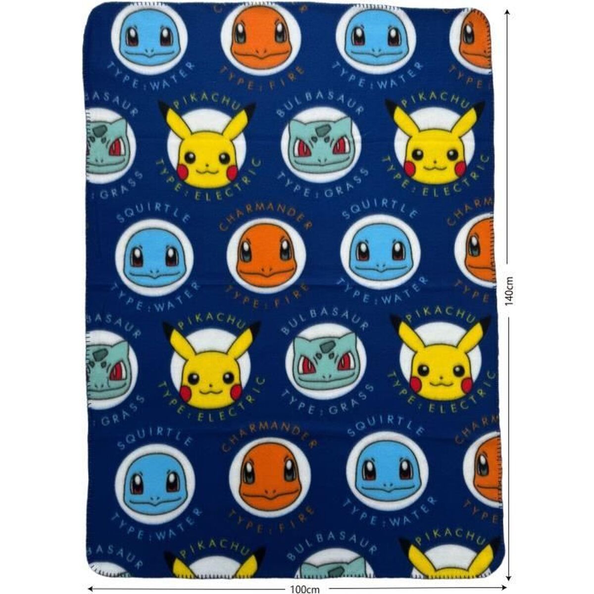 Deken Pokémon 25 x 7 x 13 cm Multicolour dieren