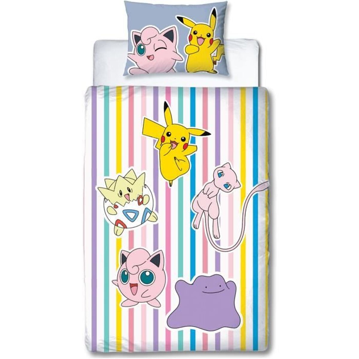 Dekbedovertrek set Pokémon 25 x 4 x 30 cm Multicolour Bed van 140 2 Onderdelen