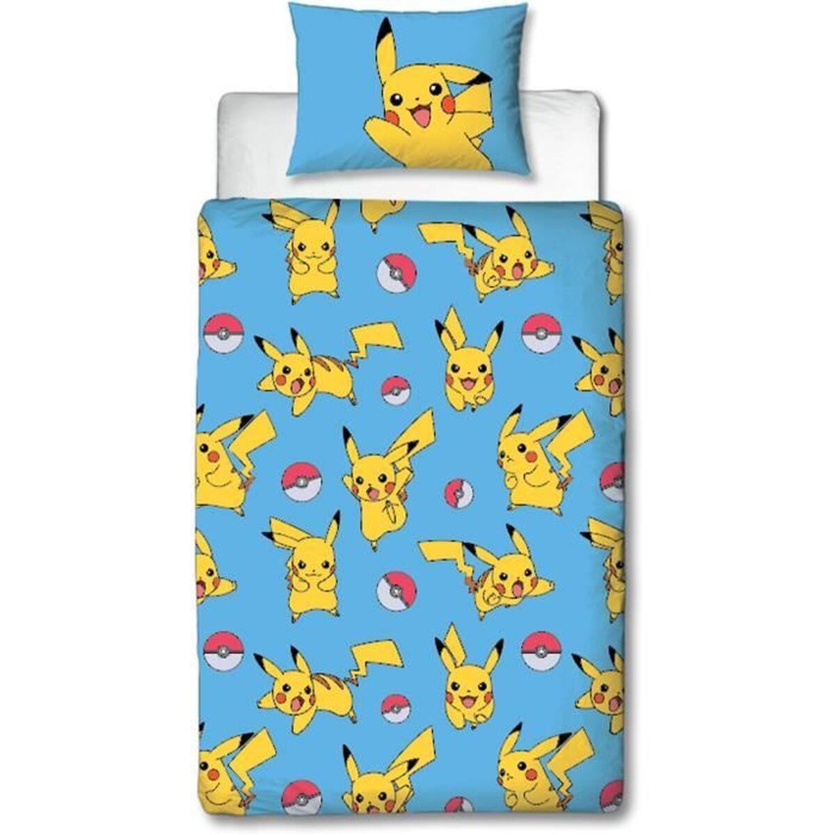 Dekbedovertrek set Pokémon Multicolour Bed van 140 2 Onderdelen
