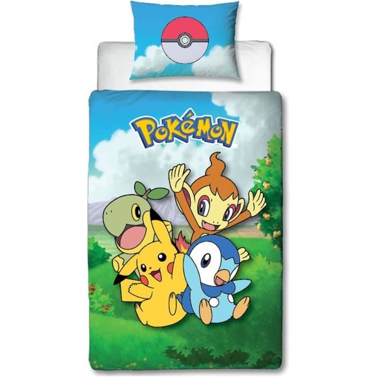 Dekbedovertrek set Pokémon Multicolour Bed van 140 2 Onderdelen