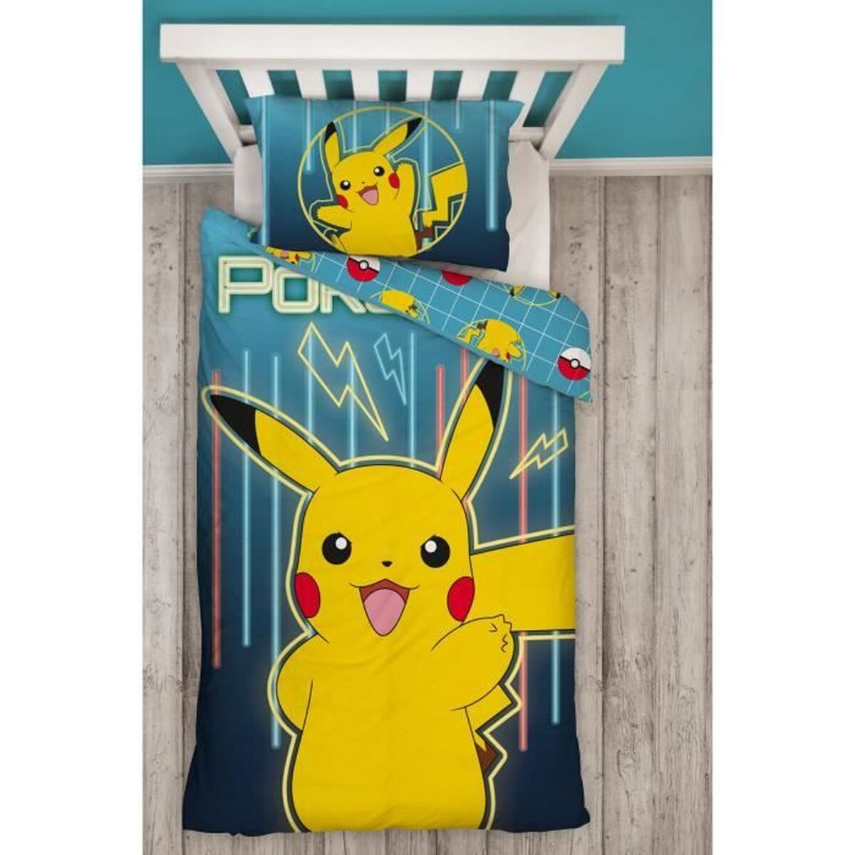 Dekbedovertrek set Pokémon Geel Bed van 140 2 Onderdelen