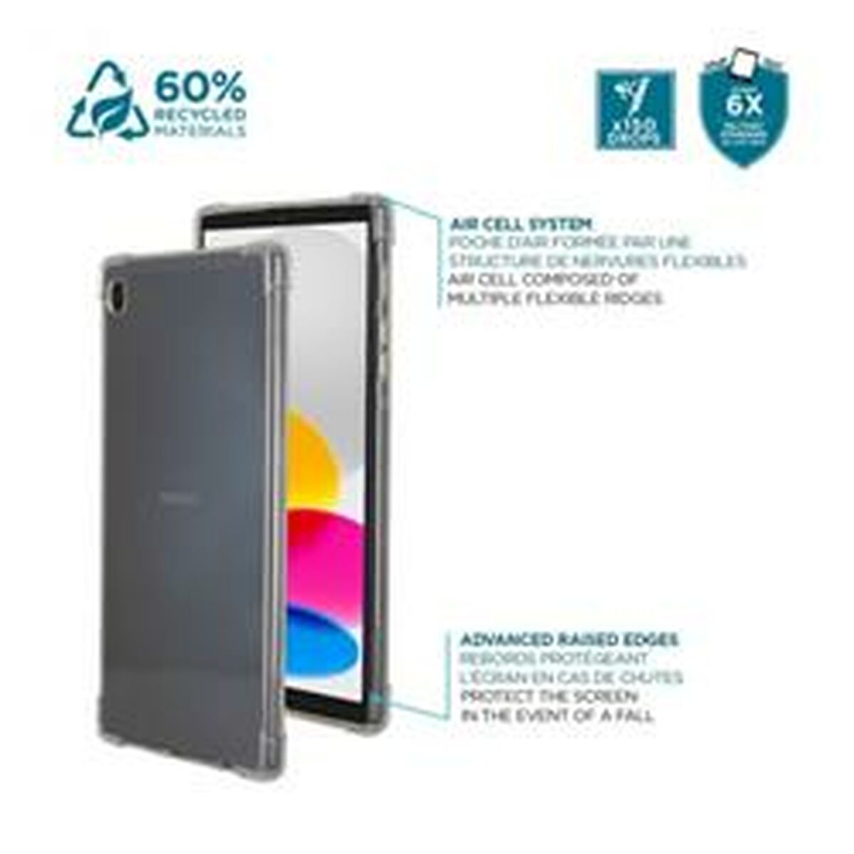 Afbeeldingen van Tablet cover Mobilis R Series IPAD 10th Transparent 10,9"