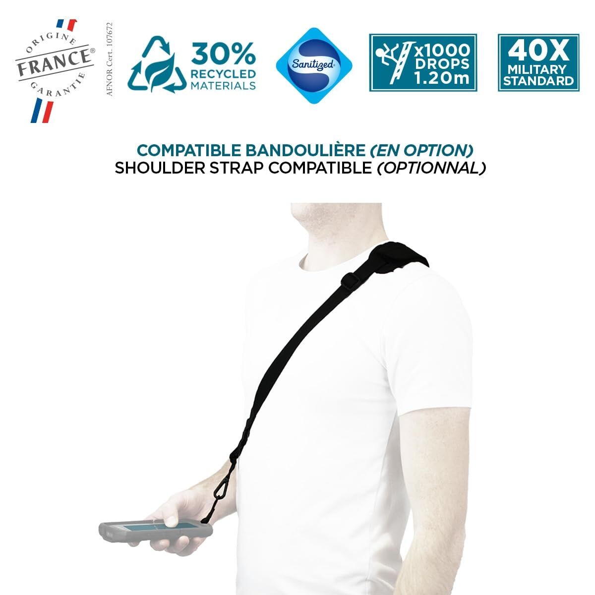 Mobile cover Mobilis PROTECH Black