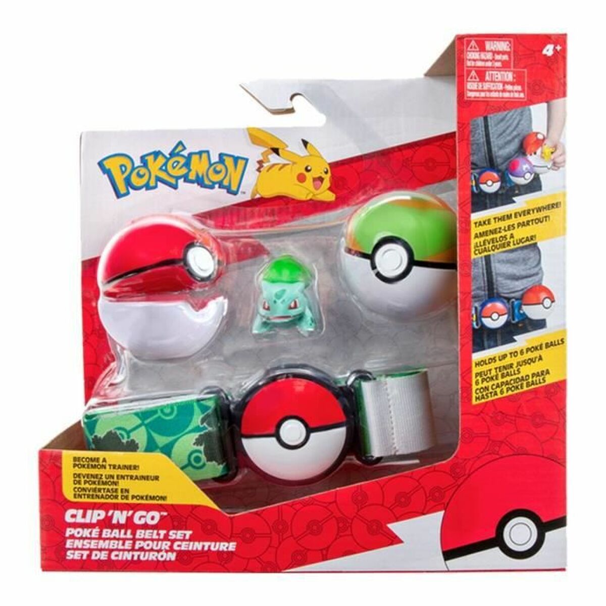 Action Figurer Pokémon Clip belt 'N' Go - Bulbasaur 5 cm