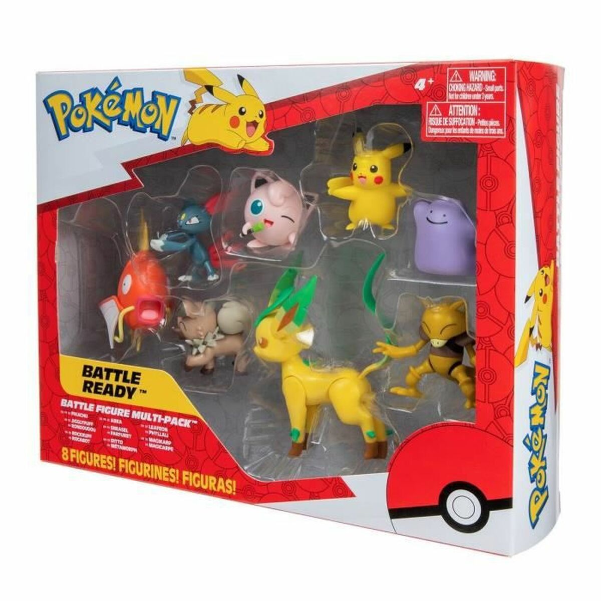 Action Figurer Pokémon Pikachu, Sneasel, Magikarp, Abra, Rockruff, Ditto, Bayleef & Jigglypuff