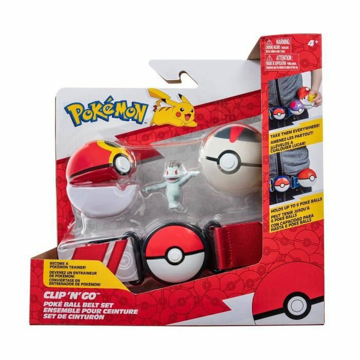 Figurine d’action Pokémon Clip belt 'N' Go - Machop 5 cm