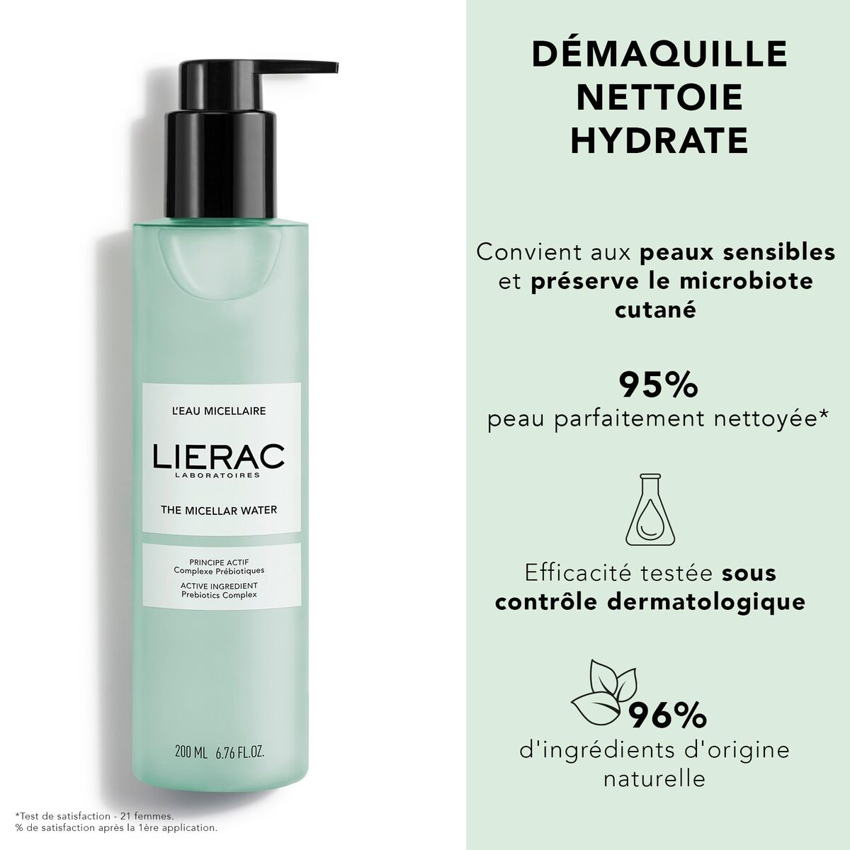 Image secondaire de Démaquillant visage Lierac L'Eau Micellaire 50 ml