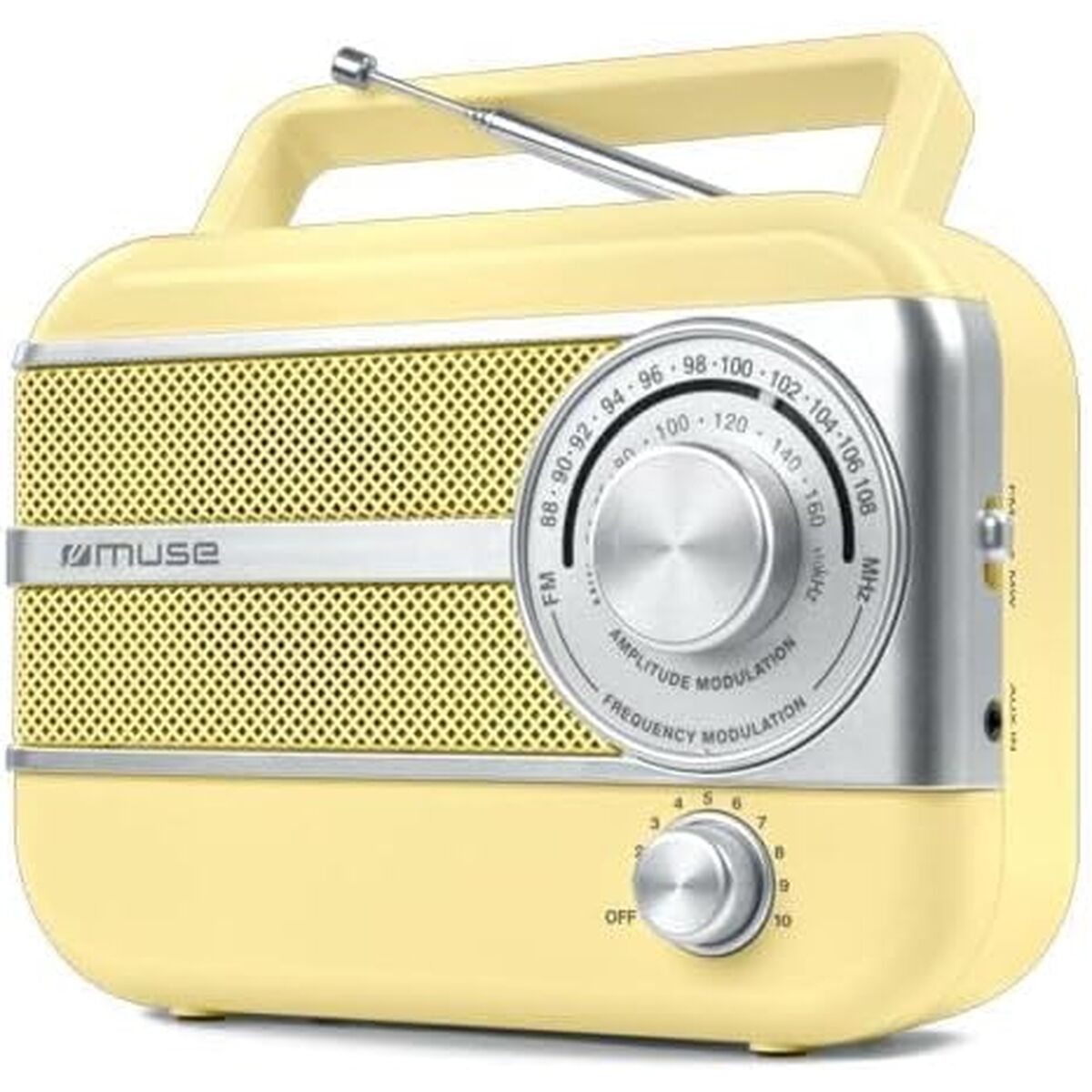 Picture of Radio Muse M056AG Yellow AM/FM Retro