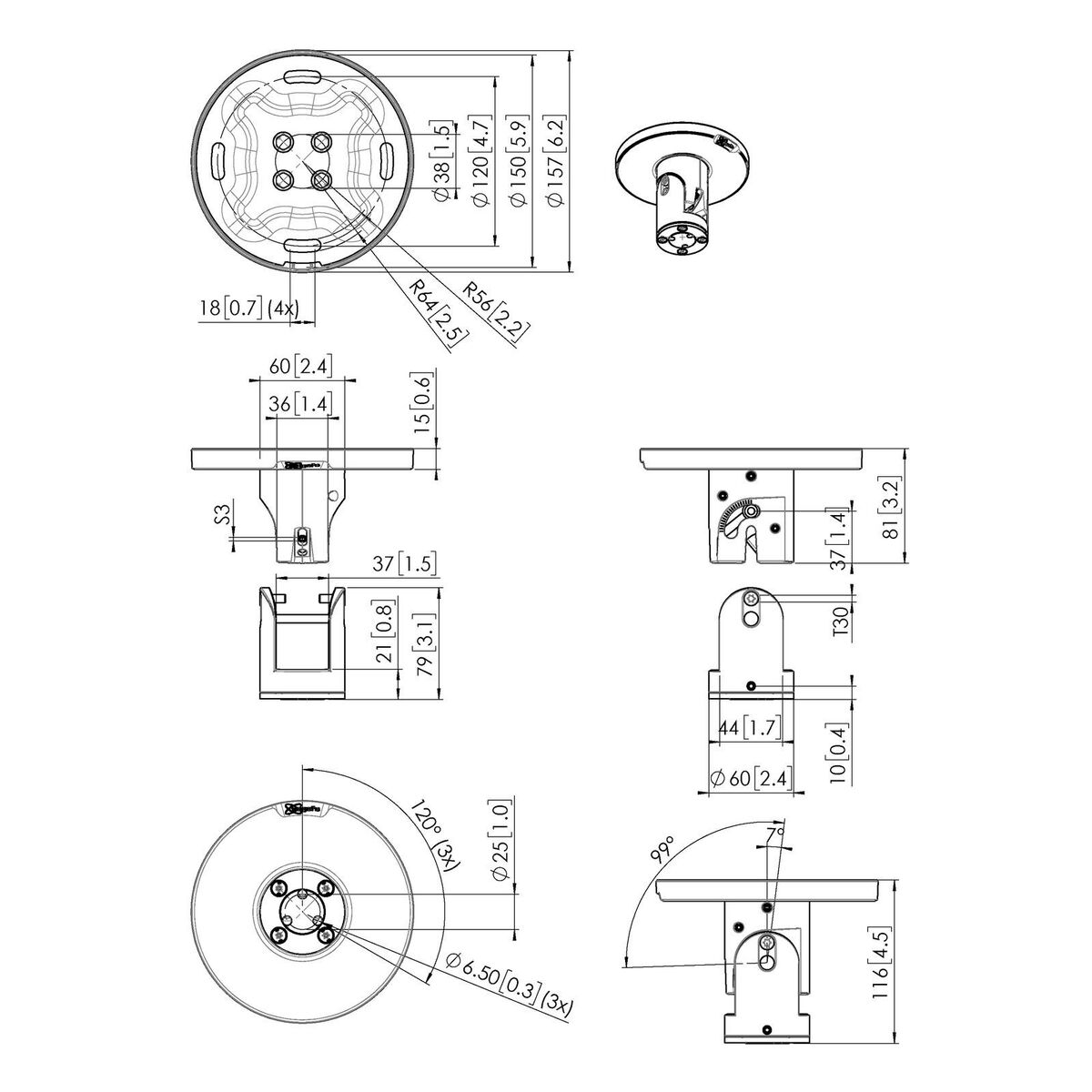 Bild von Fixing Plate Vogel's PUC 1045