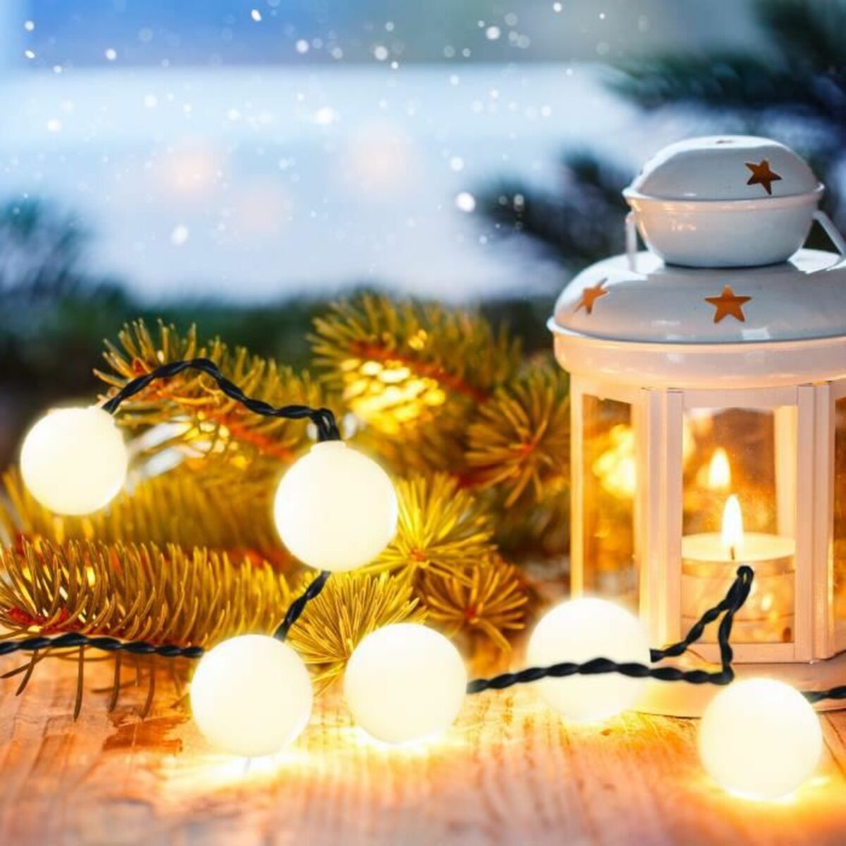 LED-lichtkrans Lumi Garden BILLY SPHERICAL 60 LEDS Zwart noir 1 W