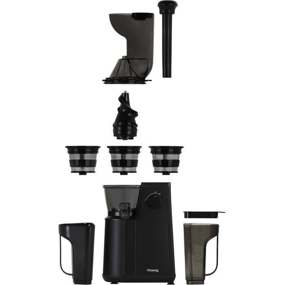 Elektrische juicer Hkoenig Vitamin+ GSX24 Zwart Grijs 400 W 1 L