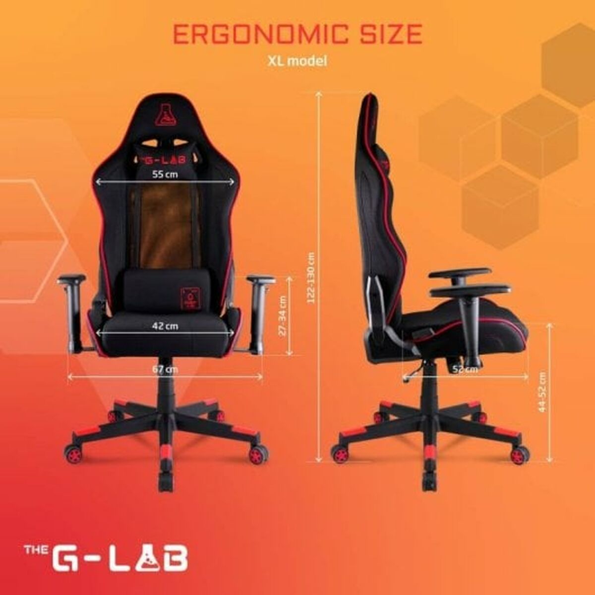 Afbeeldingen van Gaming Chair The G-Lab Oxygen Blue