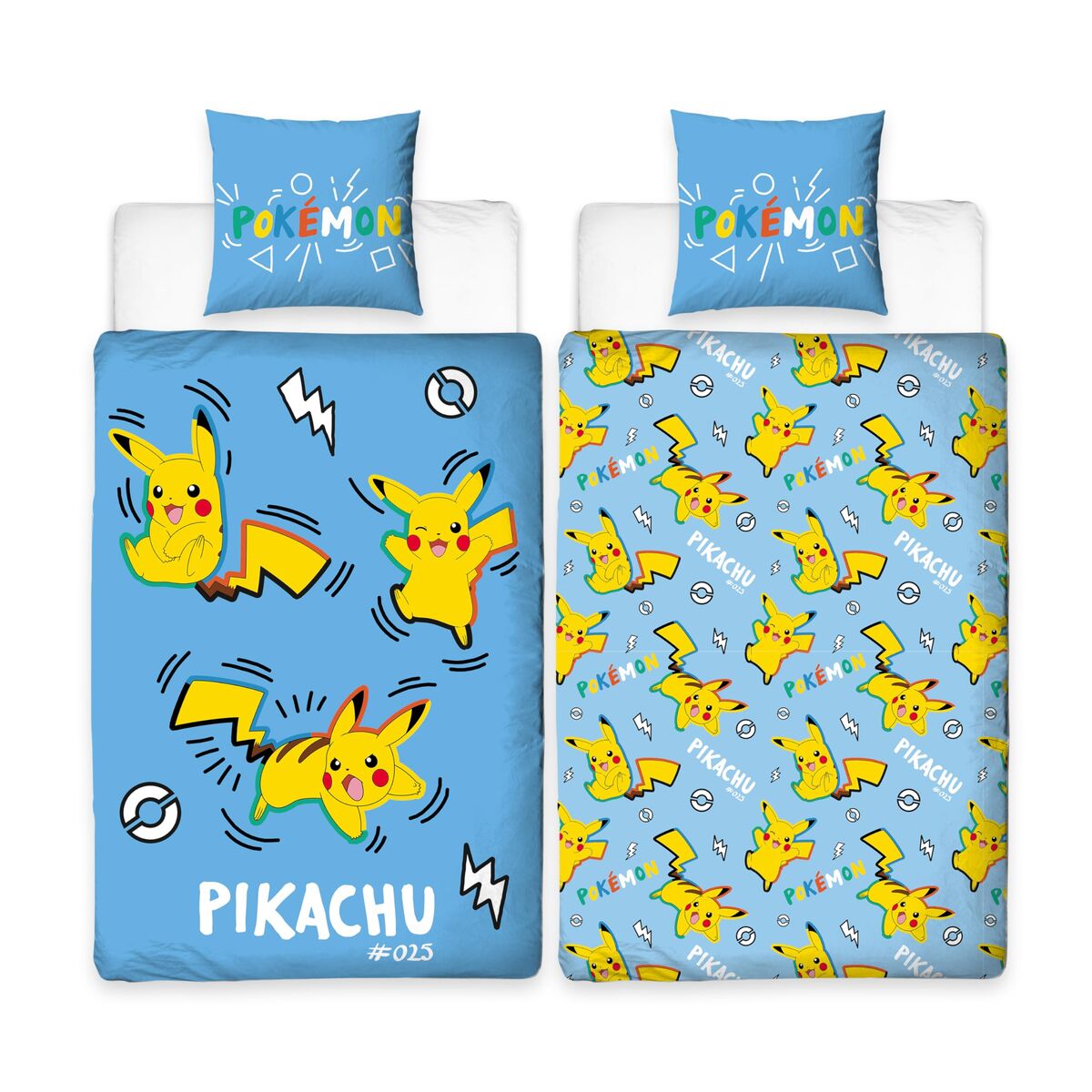 Dekbedovertrek set Pokémon Blauw 2 Onderdelen