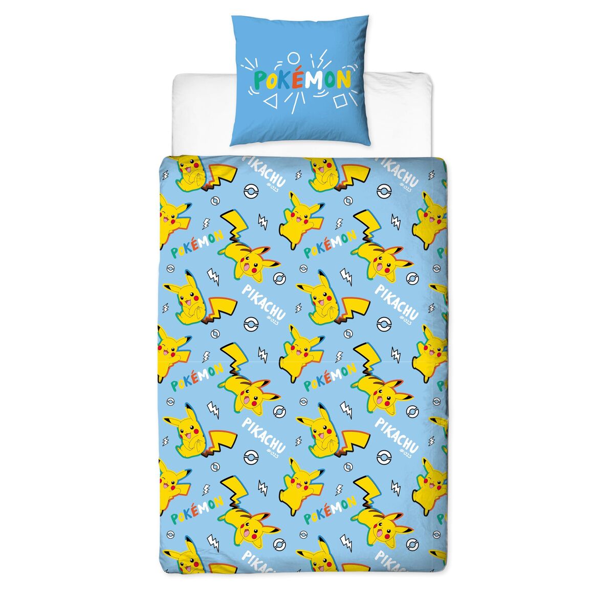 Dekbedovertrek set Pokémon Blauw 2 Onderdelen