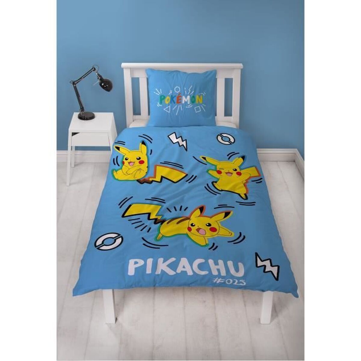 Dekbedovertrek set Pokémon Blauw 2 Onderdelen