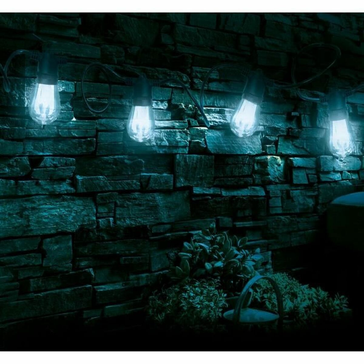 LED-lichtkrans Rio Zwart Multicolour 5 m LED RGB 20