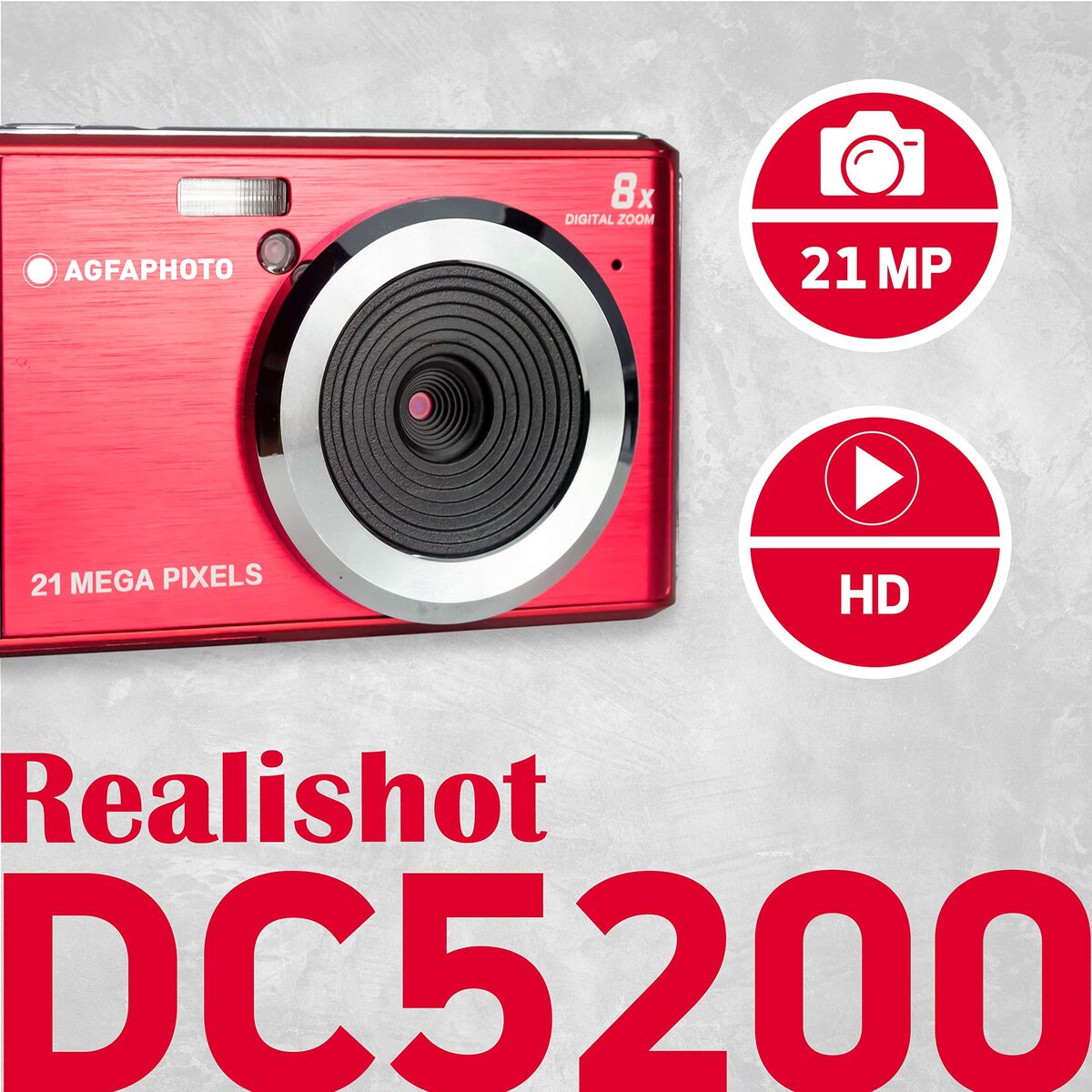 Obrazek Digital Camera Agfa DC5200 Red 21 MP 2.4"