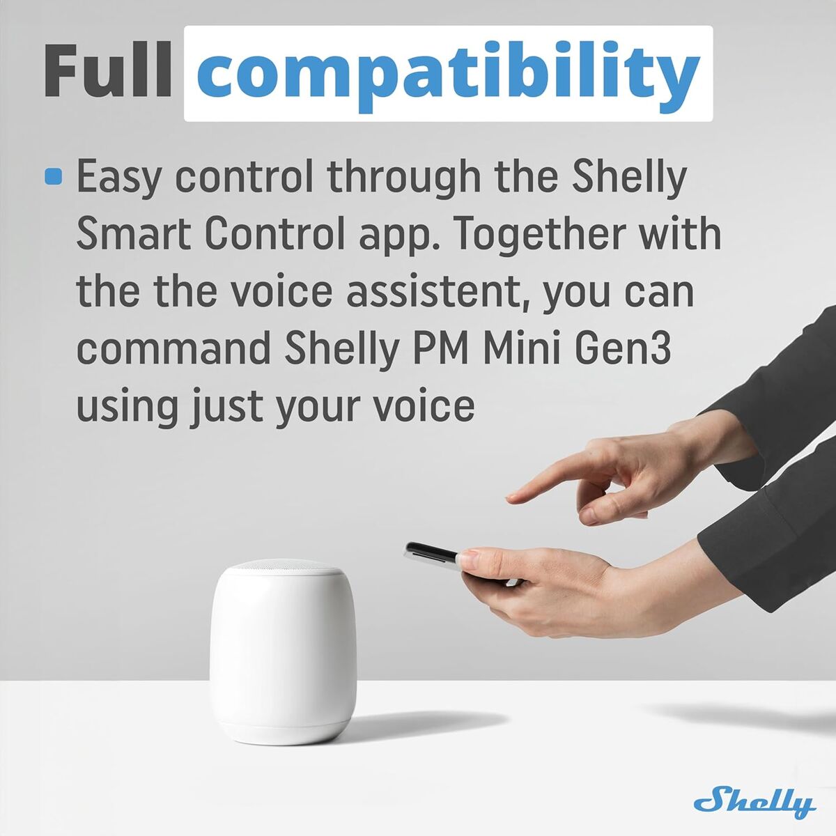 Smart Plug Shelly MINI 1PM GEN3 Bluetooth Wi-Fi Bluetooth 4.2