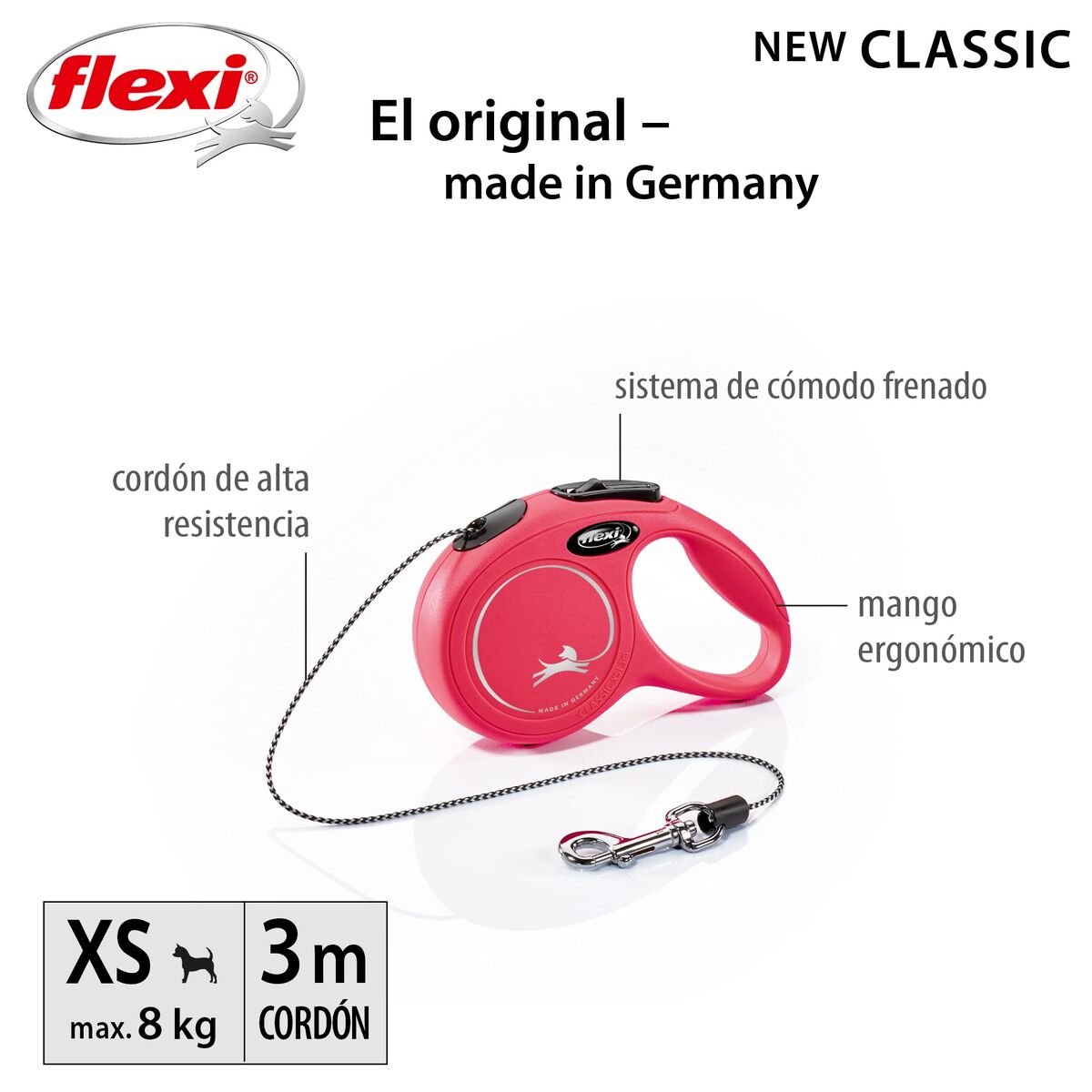 Dog Lead Trixie Classic XS Red XS 3 m, view 4