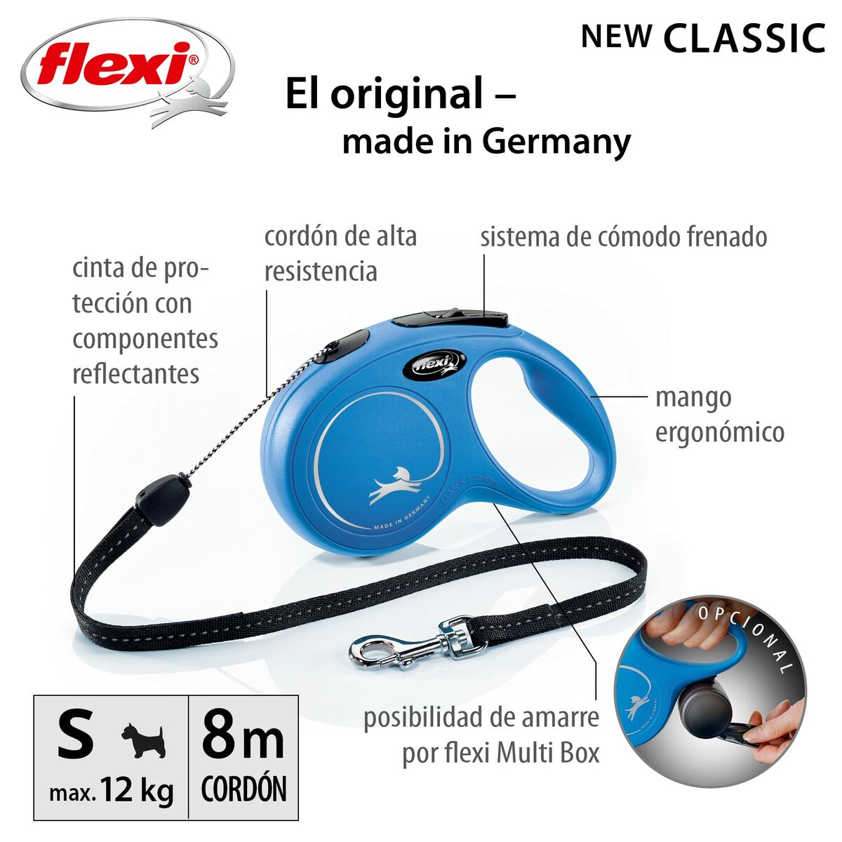 Dog Lead Trixie New Classic Blue 8 m, view 2