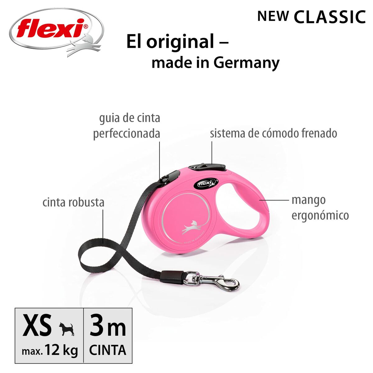 Dog Lead Trixie New Classic Pink 3 m, view 2