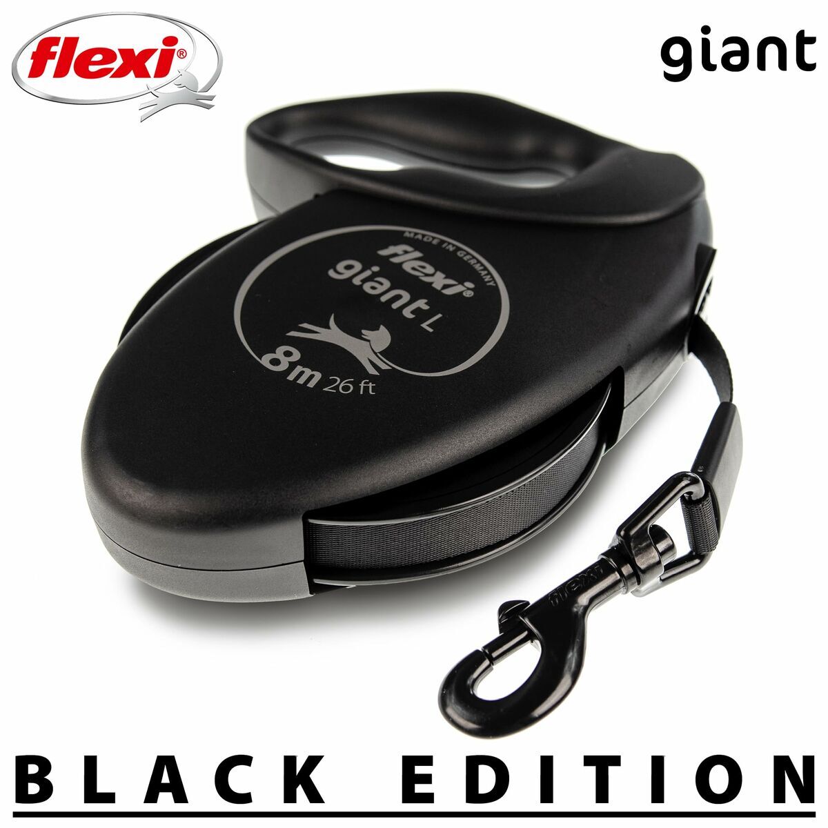 Hondenriem Flexi Zwart L