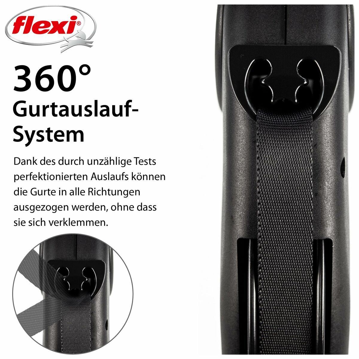 Hondenriem Flexi Zwart L