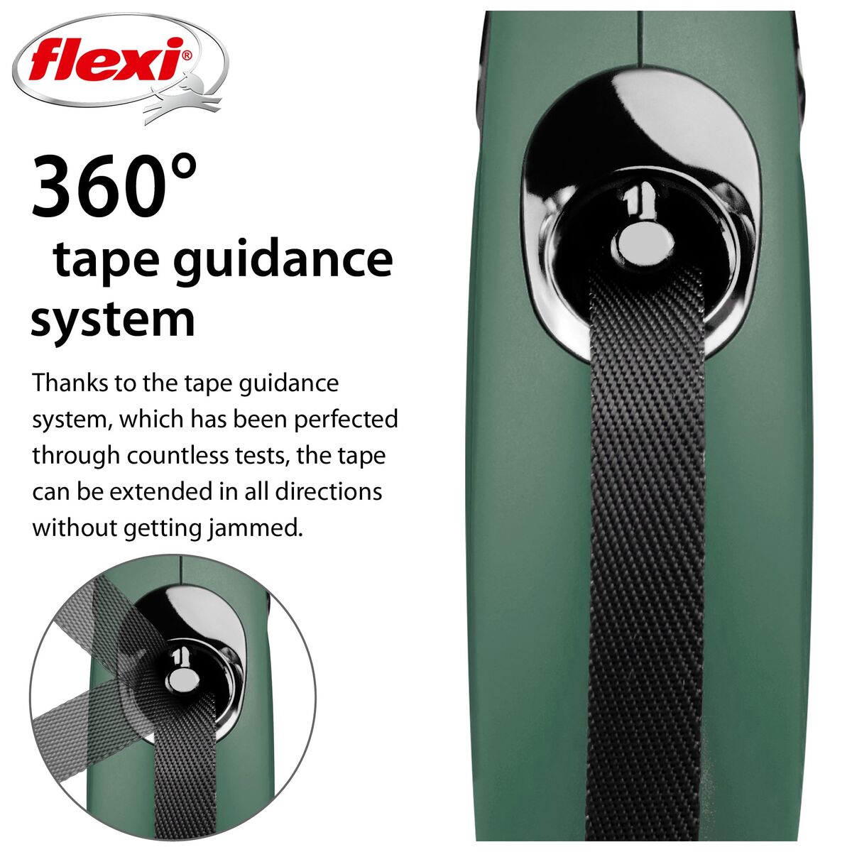 Hondenriem Flexi Groen M