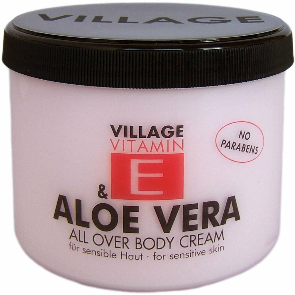 Body Cream IDC Institute Village Vitamin E & Aloe Vera (500 ml)