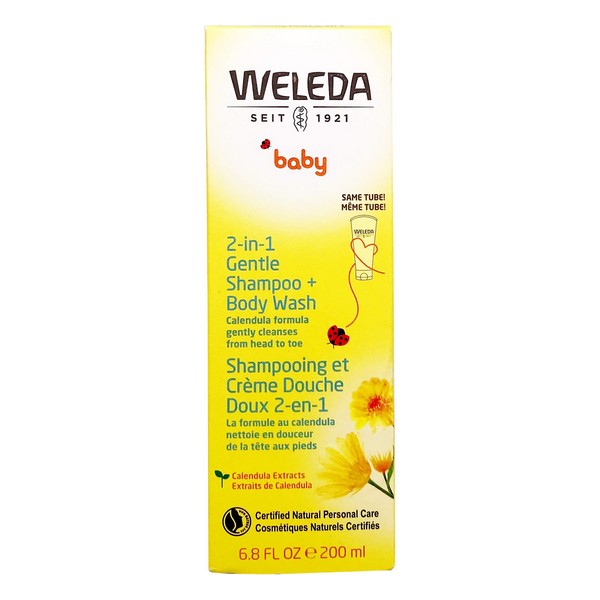 2-in-1 Gel et shampooing Baby Weleda Calendula (200 ml)