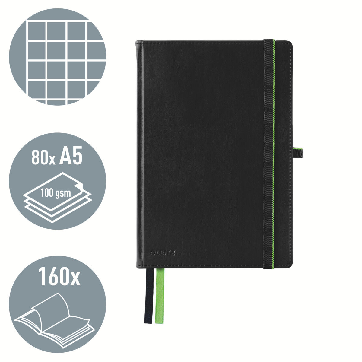 Image secondaire de Bloc de Notes Leitz Complete Noir A5 80 Volets