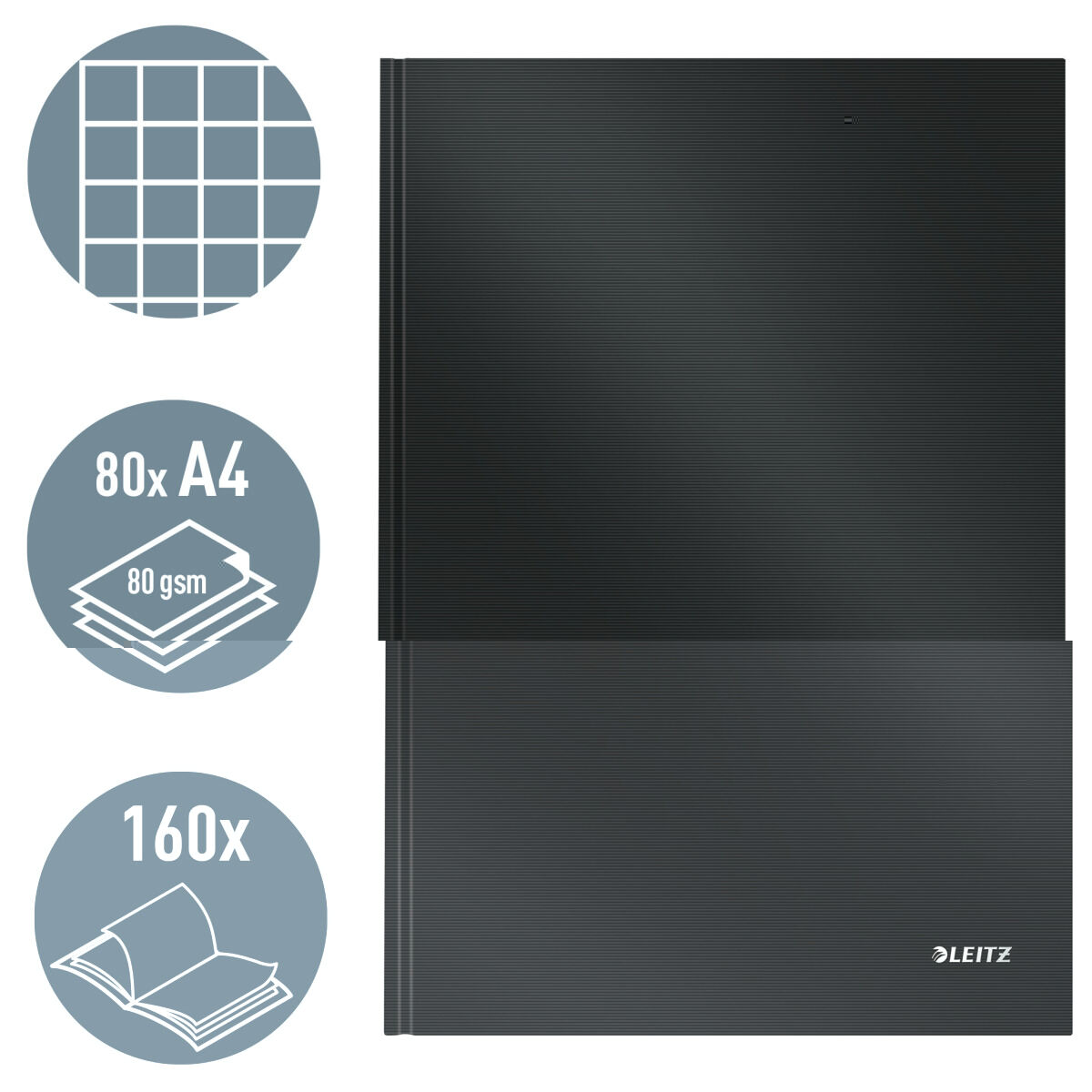 Image secondaire de Bloc de Notes Leitz Solid Noir A4 80 Volets