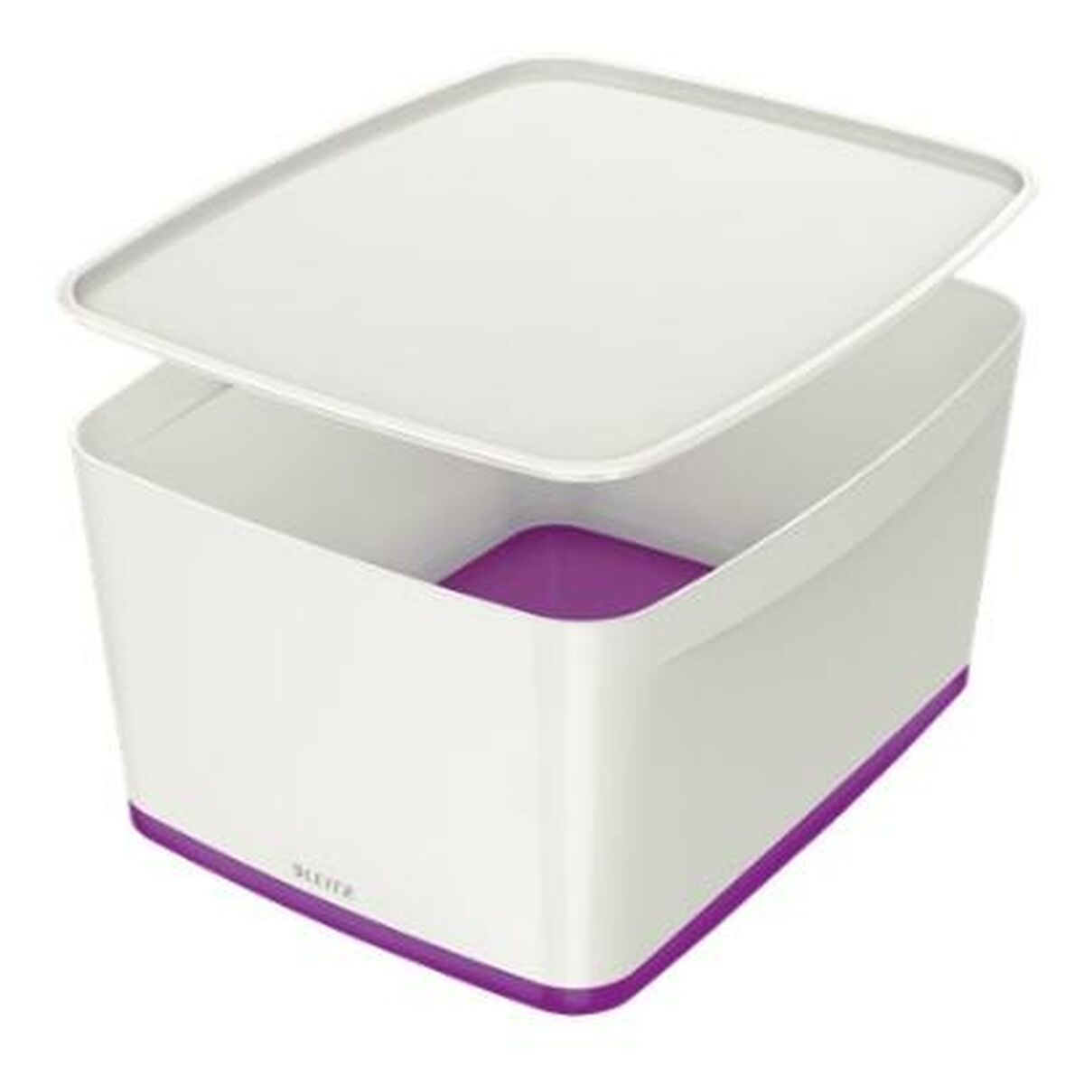 Boîte de rangement Leitz MyBox WOW Grand Violet Avec couvercle Blanc ABS (31,8 x 19,8 x 38,5 cm)