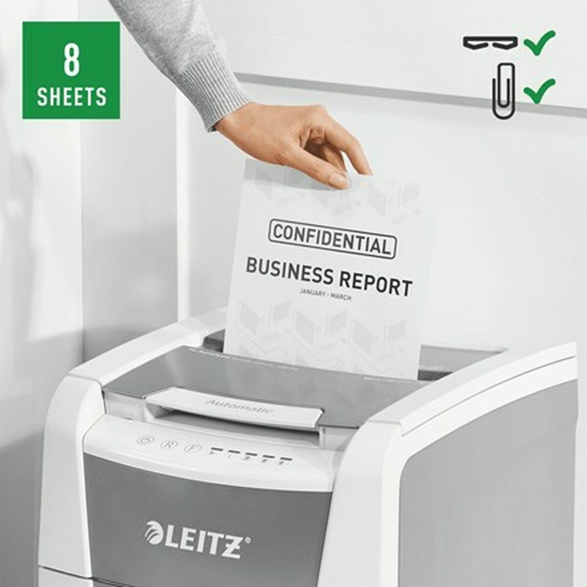 Afbeeldingen van Paper Shredder Leitz IQ 100 Autofeed P4