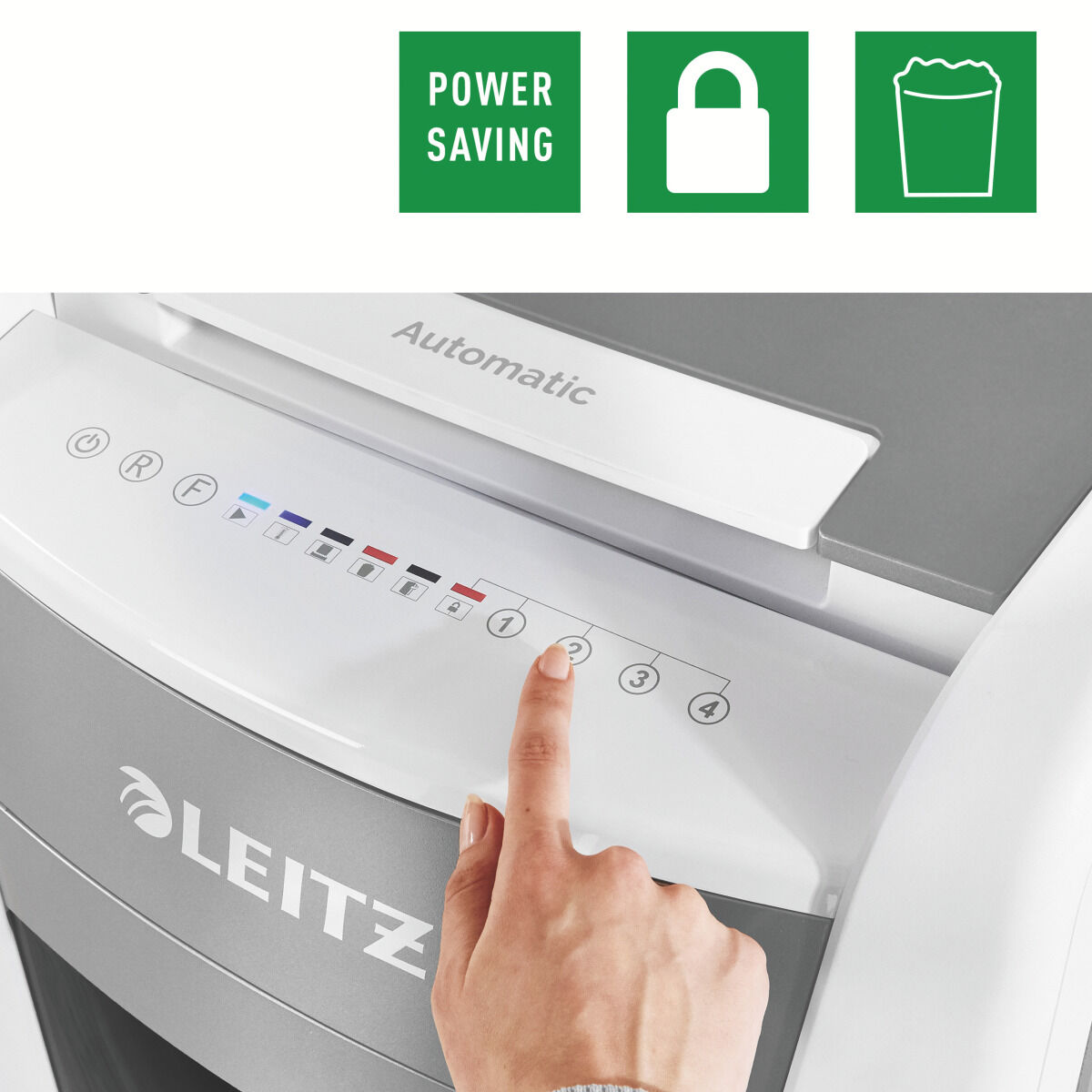 Afbeeldingen van Paper Shredder Leitz IQ 300 Autofeed P4 60 L