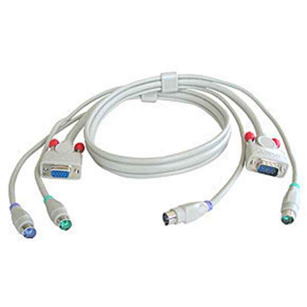 Cable adapter KVM VGA x 2 + PS/2 3 m (Refurbished A+)
