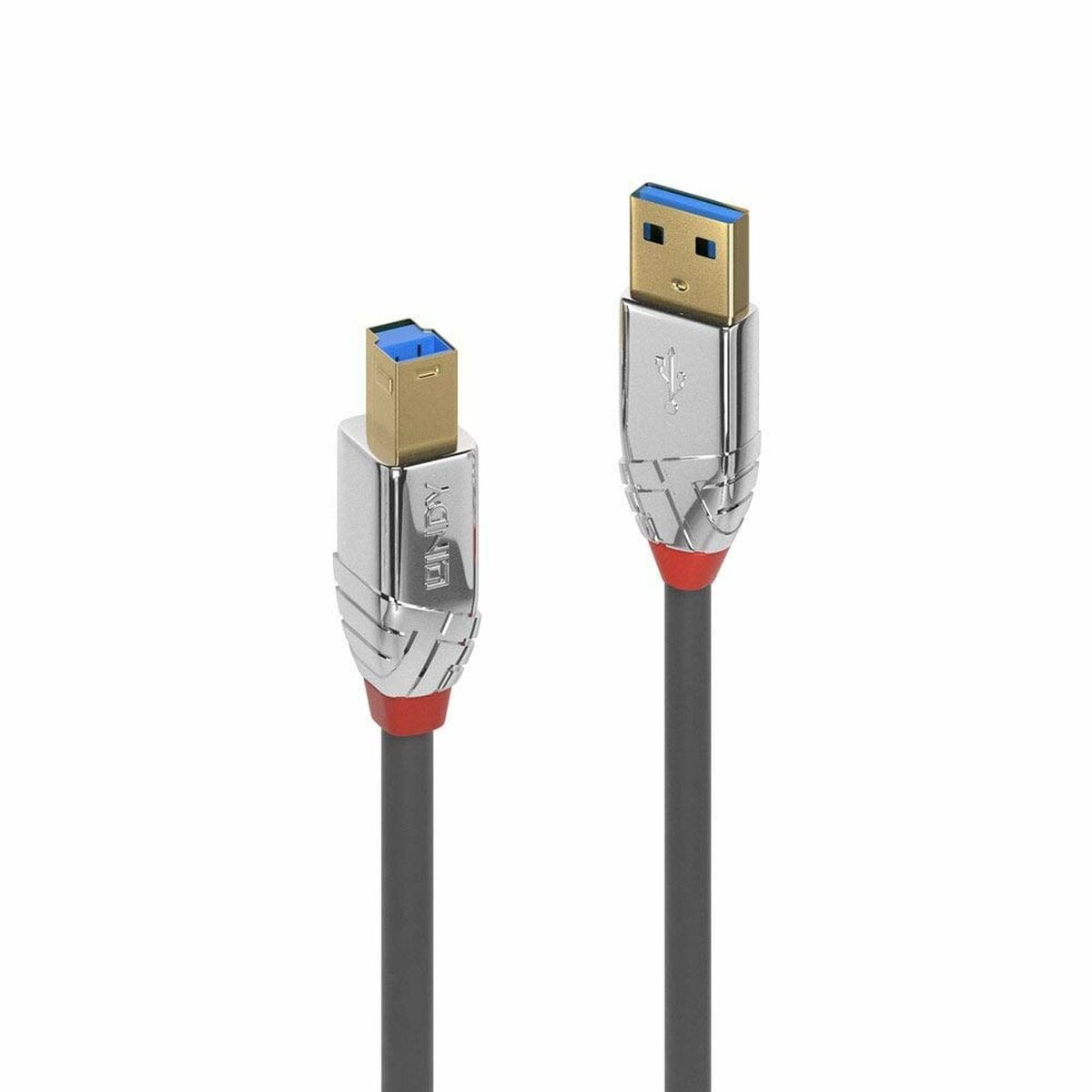 Câble USB A vers USB B LINDY 36661 Gris 1 m
