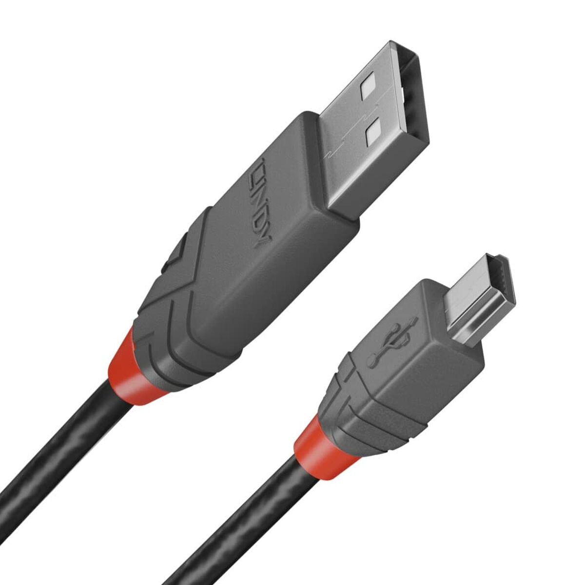 Câble USB 2.0 A vers Mini USB B LINDY 36720 20 cm Noir