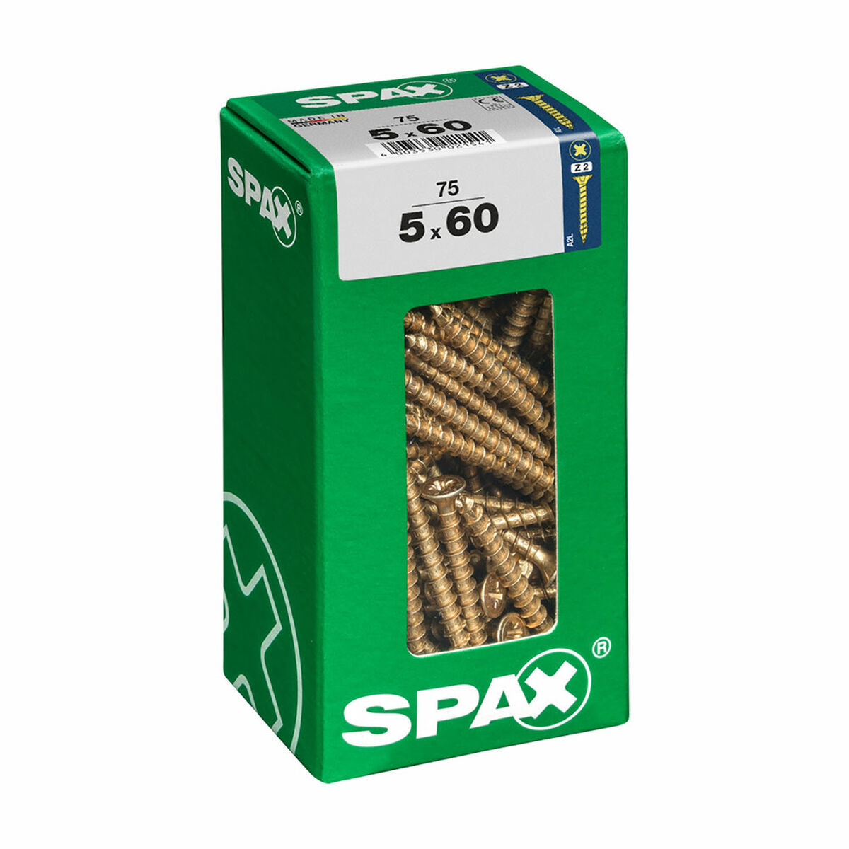 Boîte à vis SPAX Vis à bois Tête plate (5 x 60 mm) (5,0 x 60 mm)