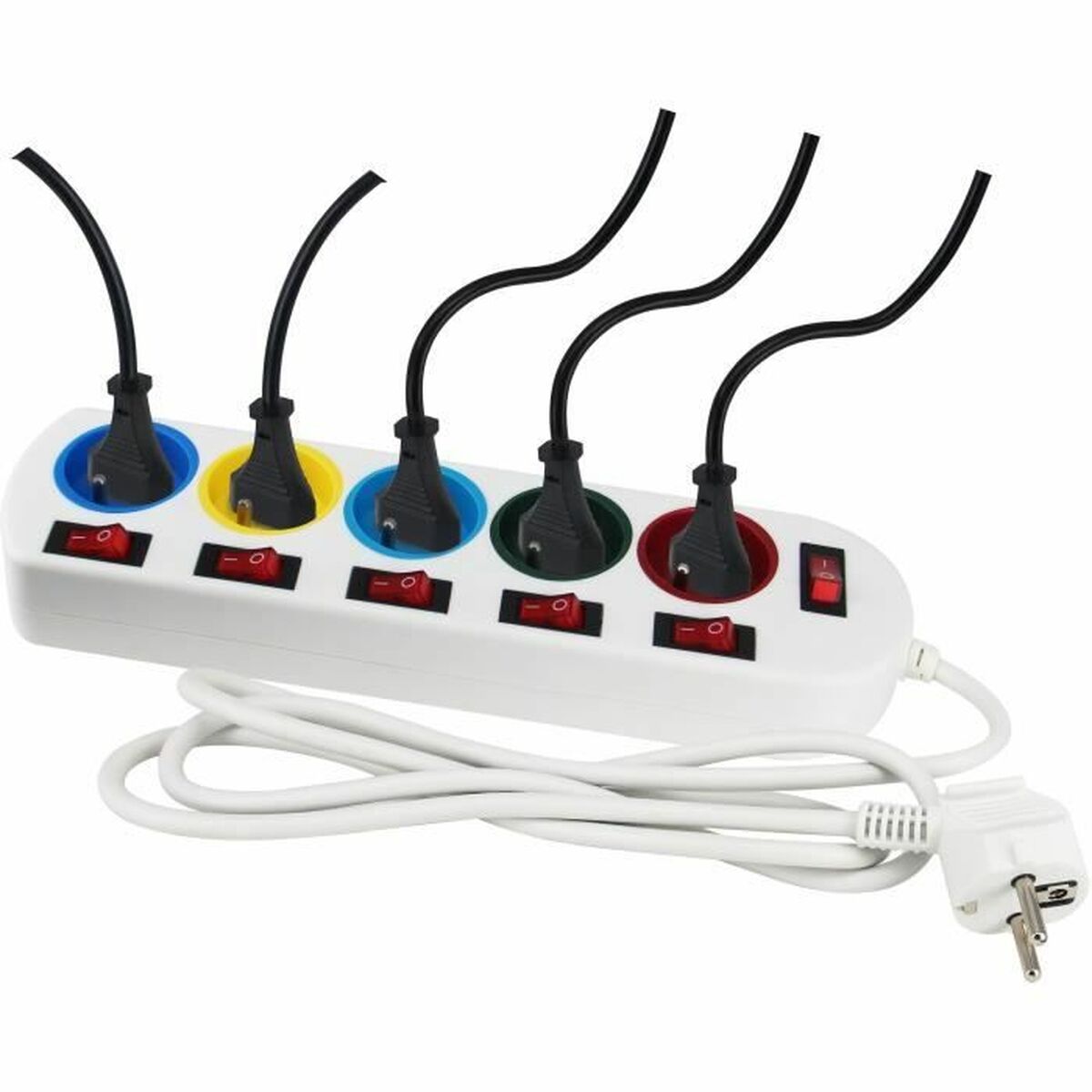 Afbeeldingen van Power Socket - 5 sockets with Switch GAO 3680 W