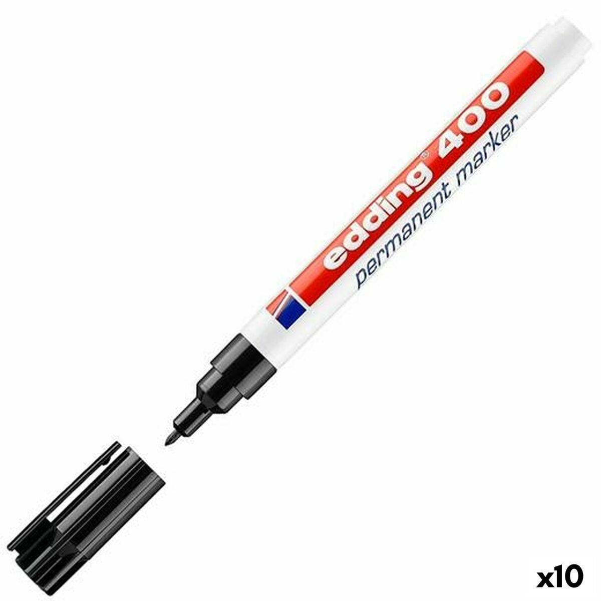 Μόνιμος δείκτης Edding 400-01 Μαύρο 1 mm (x10)
