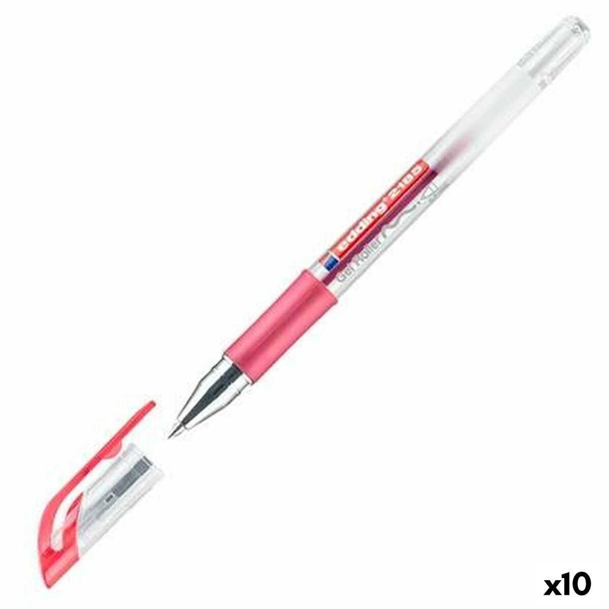 Crayon Roller Edding 2185 Rouge 0,7 mm (10 Unités)