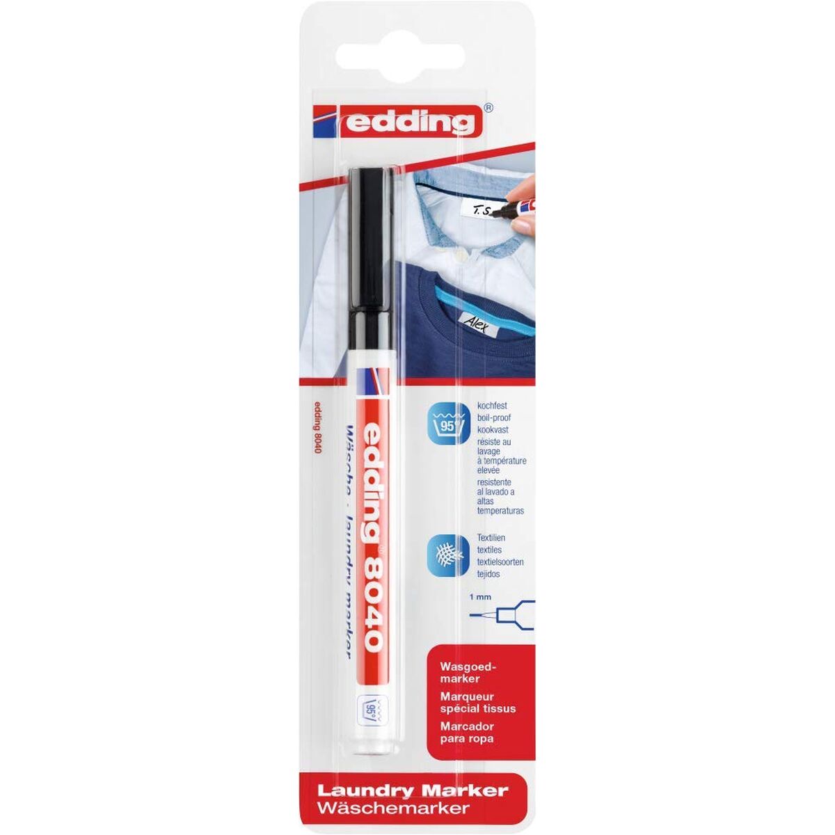Rotulador Edding 8040 1 mm Negro