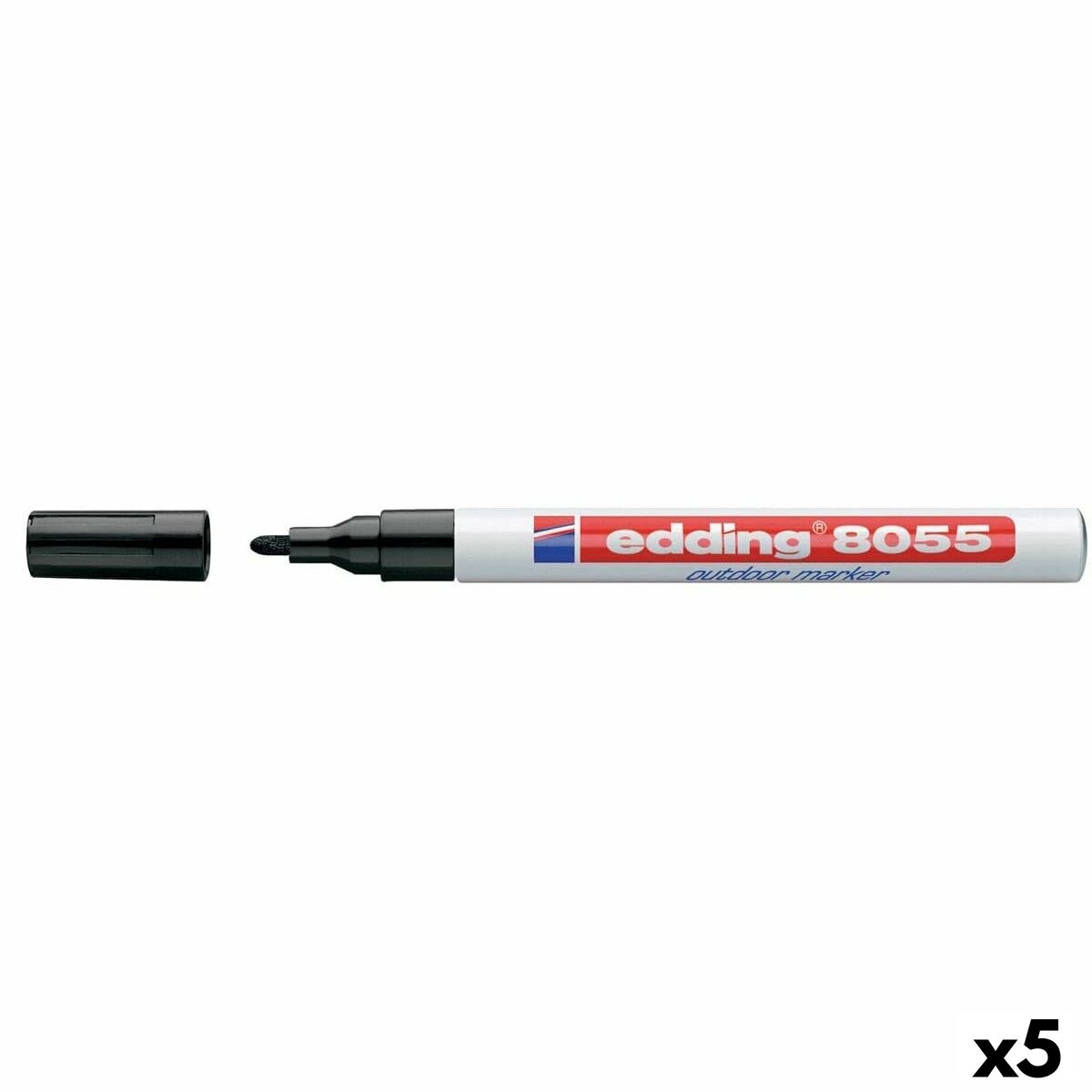 Μόνιμος δείκτης Edding EDDING 8055 Μαύρο 1-2 mm (5 Μονάδες)