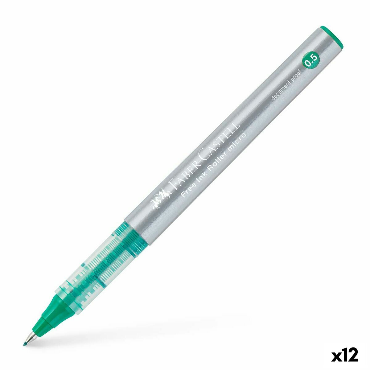 stylo à encre liquide Faber-Castell Roller Free Ink Vert (12 Unités)