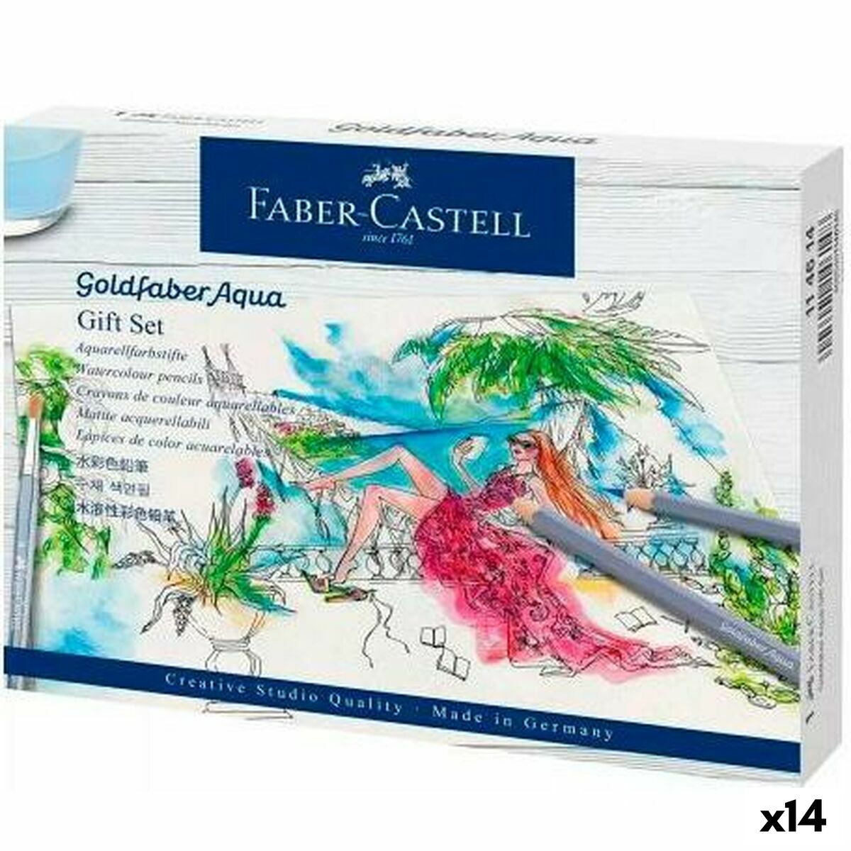 Ensemble de Crayons Faber-Castell Aquarelle (14 Unités)
