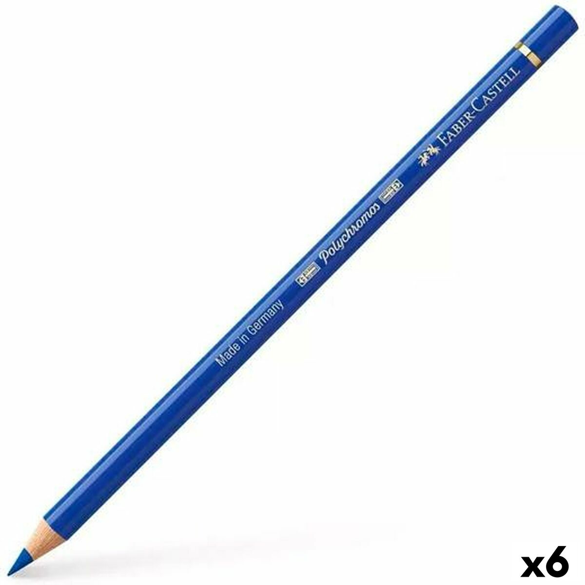 Crayons de couleur Faber-Castell Polychromos Bleu de Colbat (6 Unités)