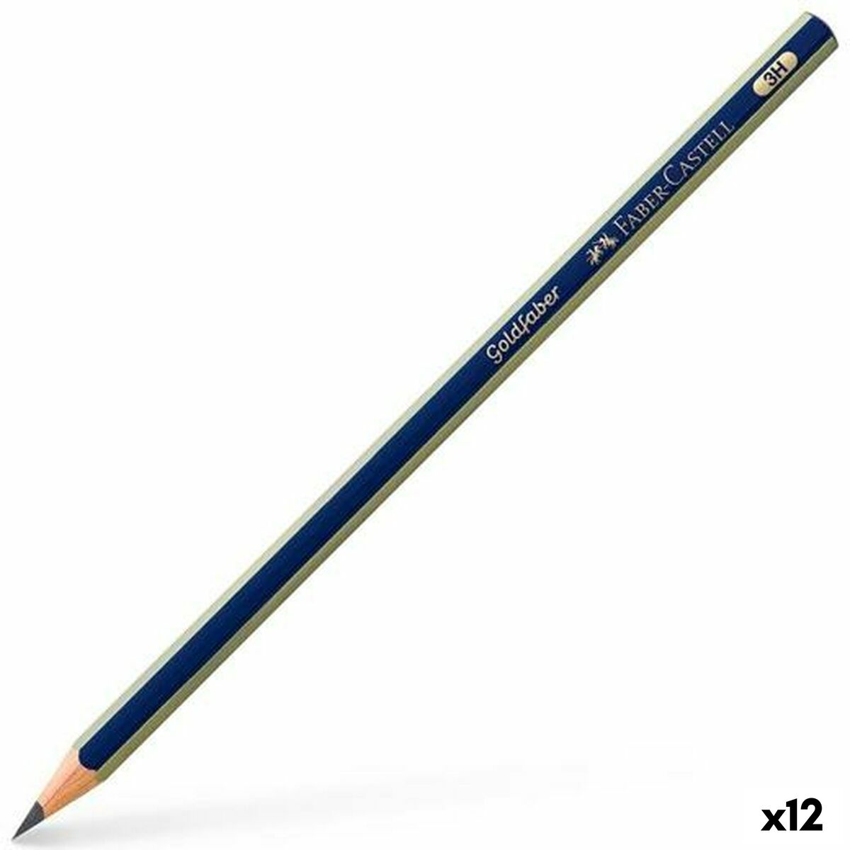Μολύβι Faber-Castell GOLDFABER Εξάγωνο 3H Μαύρο (12 Μονάδες)
