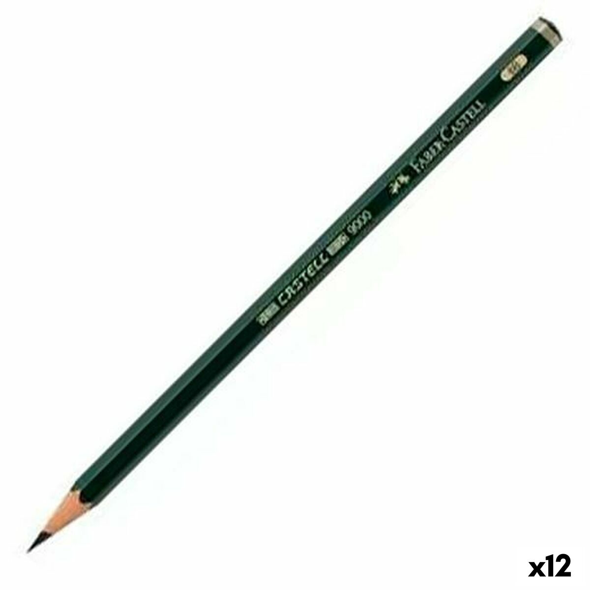 Crayon Faber-Castell 9000 Écologique 6B (12 Unités)